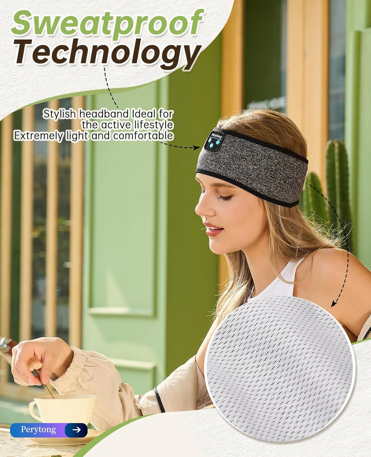 Bluetooth Sleep Headphones Headband - Soft Elastic Comfortable Headband, Gifts for Men, Women, Teenagers