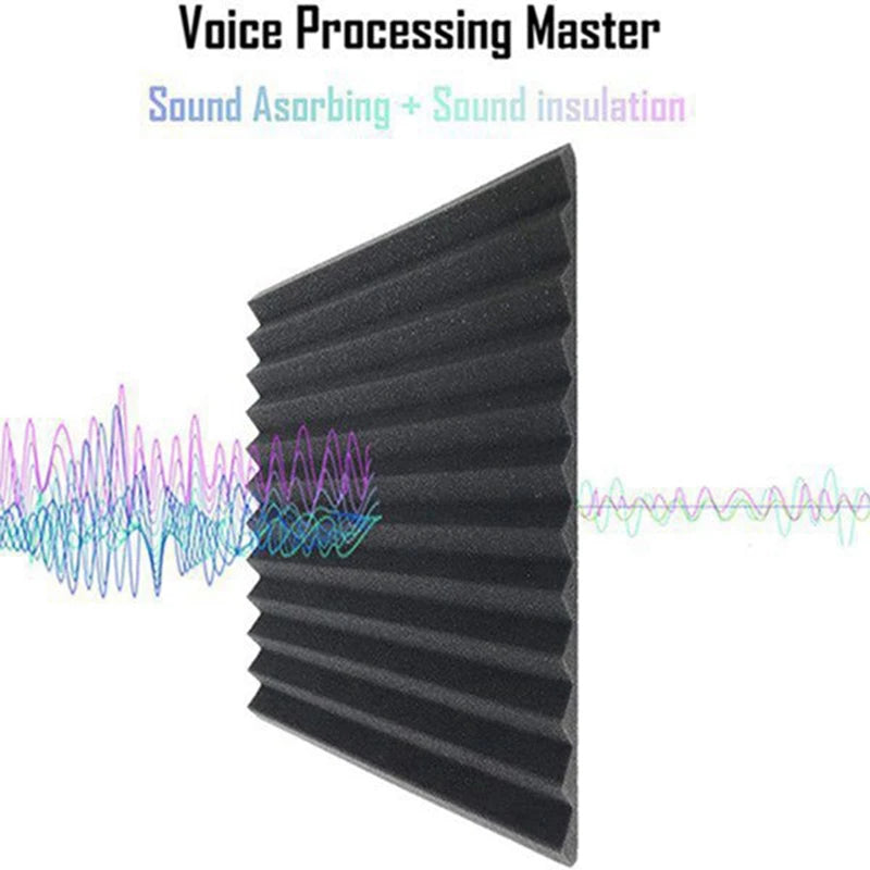 60 Pieces Sound Insulation Foam Panels for Studio and Home Use, 2.5 x 30 x 30 cm