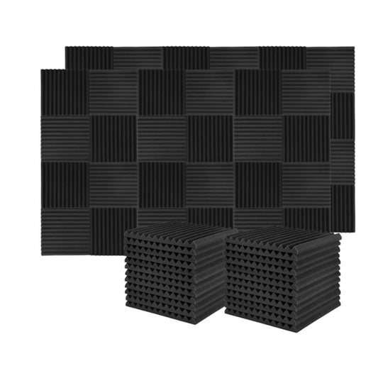 60 Pieces Sound Insulation Foam Panels for Studio and Home Use, 2.5 x 30 x 30 cm
