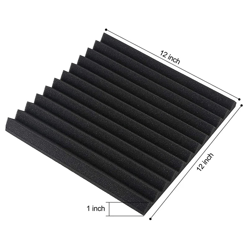 60 Pieces Sound Insulation Foam Panels for Studio and Home Use, 2.5 x 30 x 30 cm